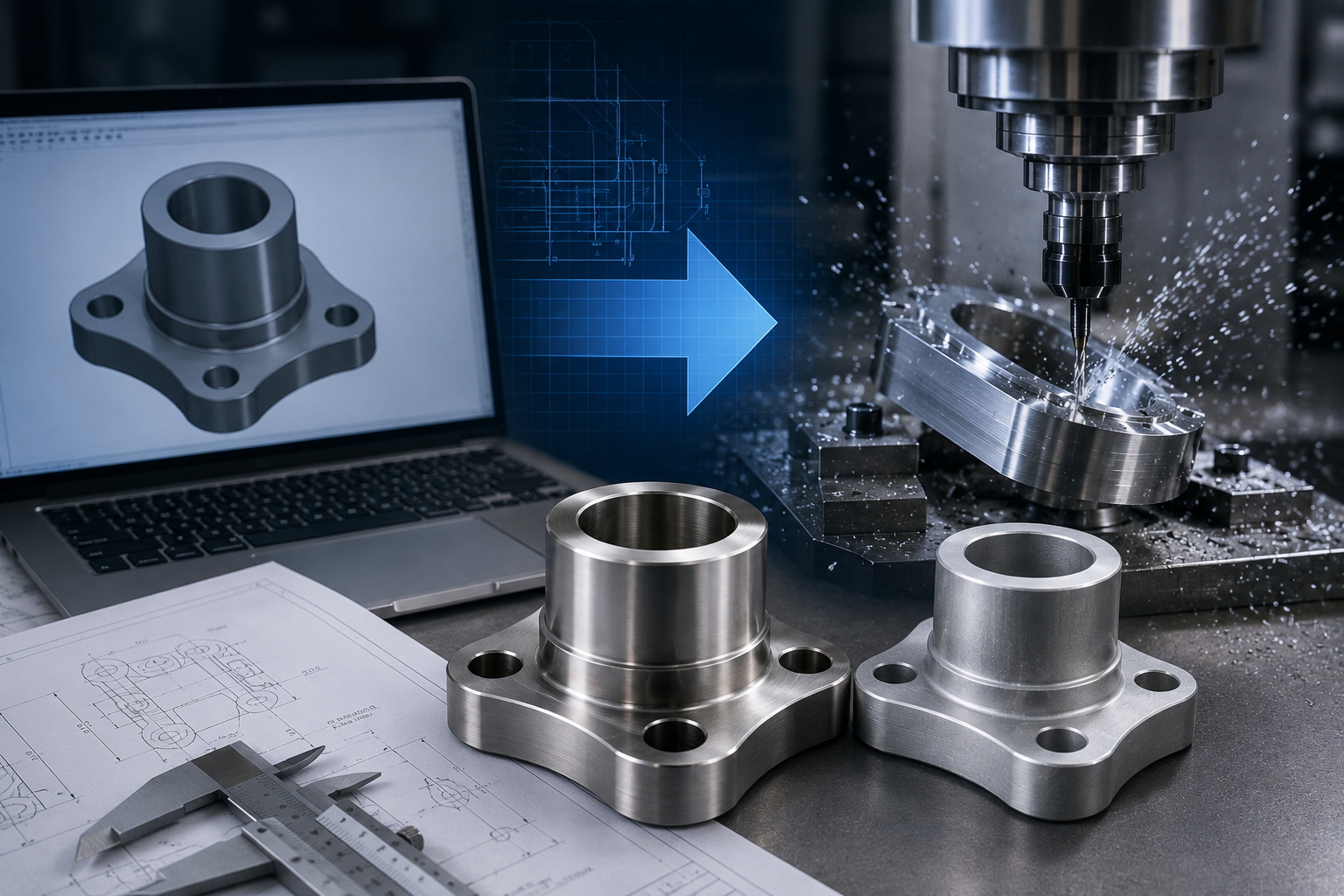 Leia mais sobre o artigo Como transformar projeto em peça real em aço inox, alumínio e usinagem industrial